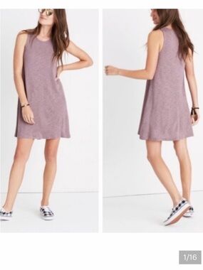 Madewell Sleeveless Swing Dress in Mauve